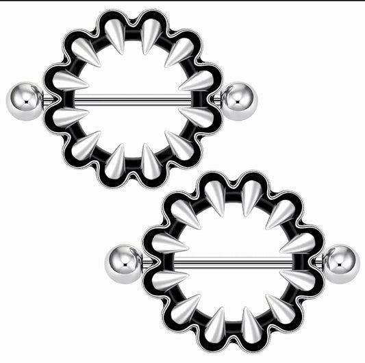 Monster Jaws Nippel-Barbell 14G