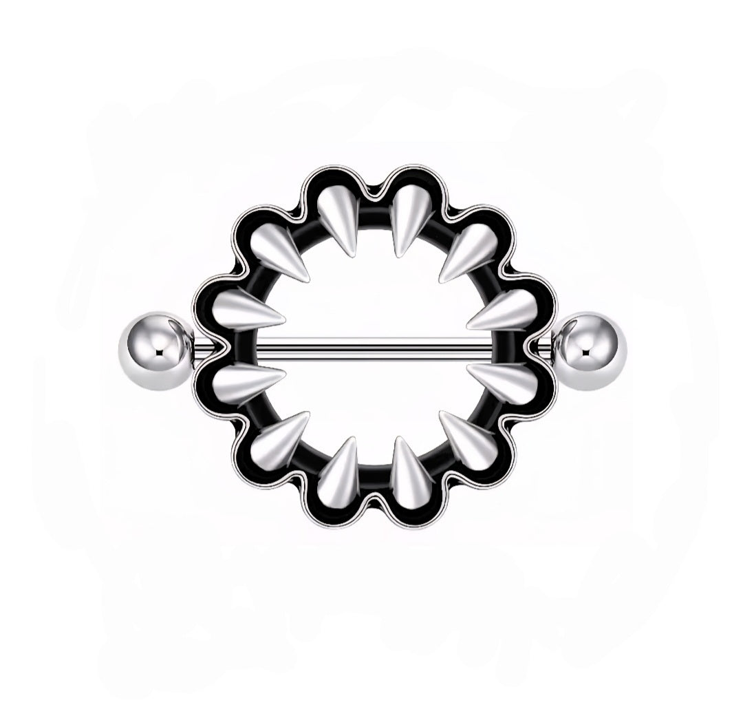 Monster Jaws Nipple Barbell 14G