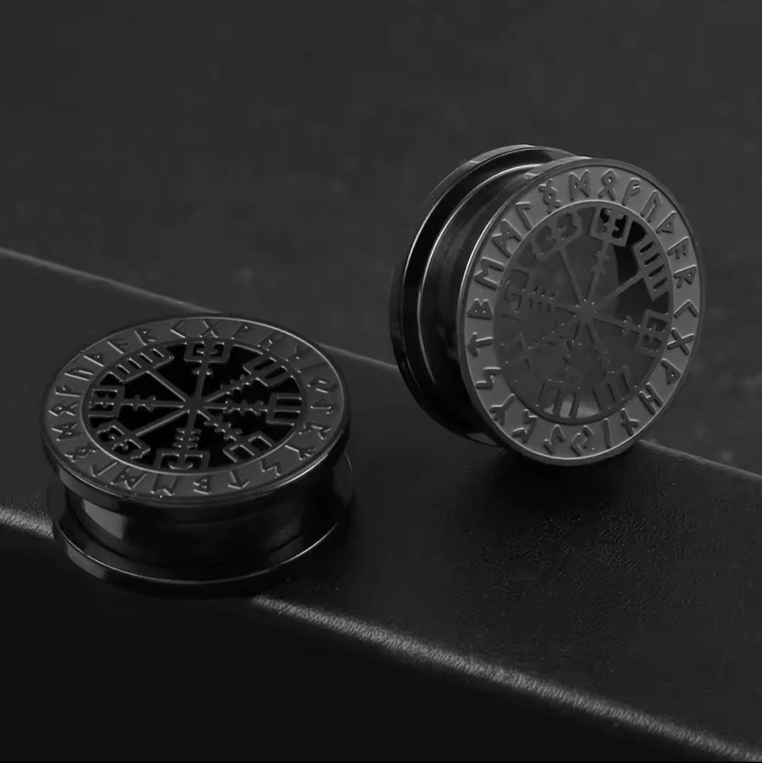Viking Rune Stainless Steel Ear Tunnel