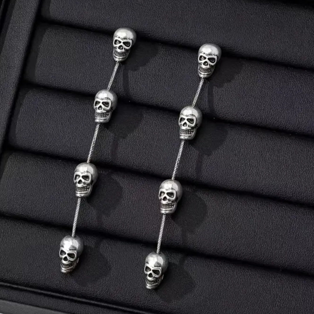 Skull Dangle Earring Pair