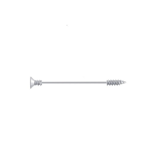 Screw Stainless Steel Industrial bar Barbell Scaffold Bar Piercing 14G Ear Bar 38mm - Pretty Savage Jewellery