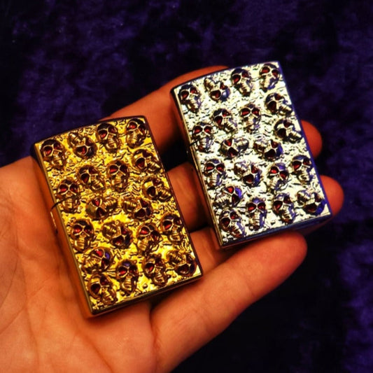 Red Eyed Skull Flip Gas Lighters - Pretty Savage Jewellery