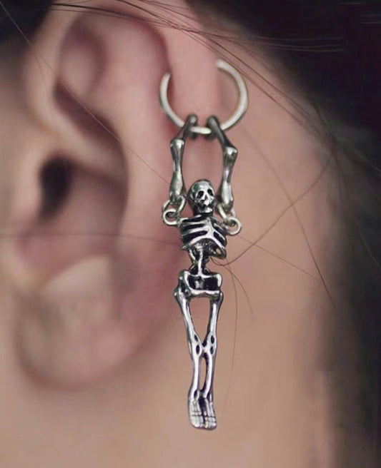 Skeleton Dangle Hinged Stainless Steel Earring - Pretty Savage Jewellery