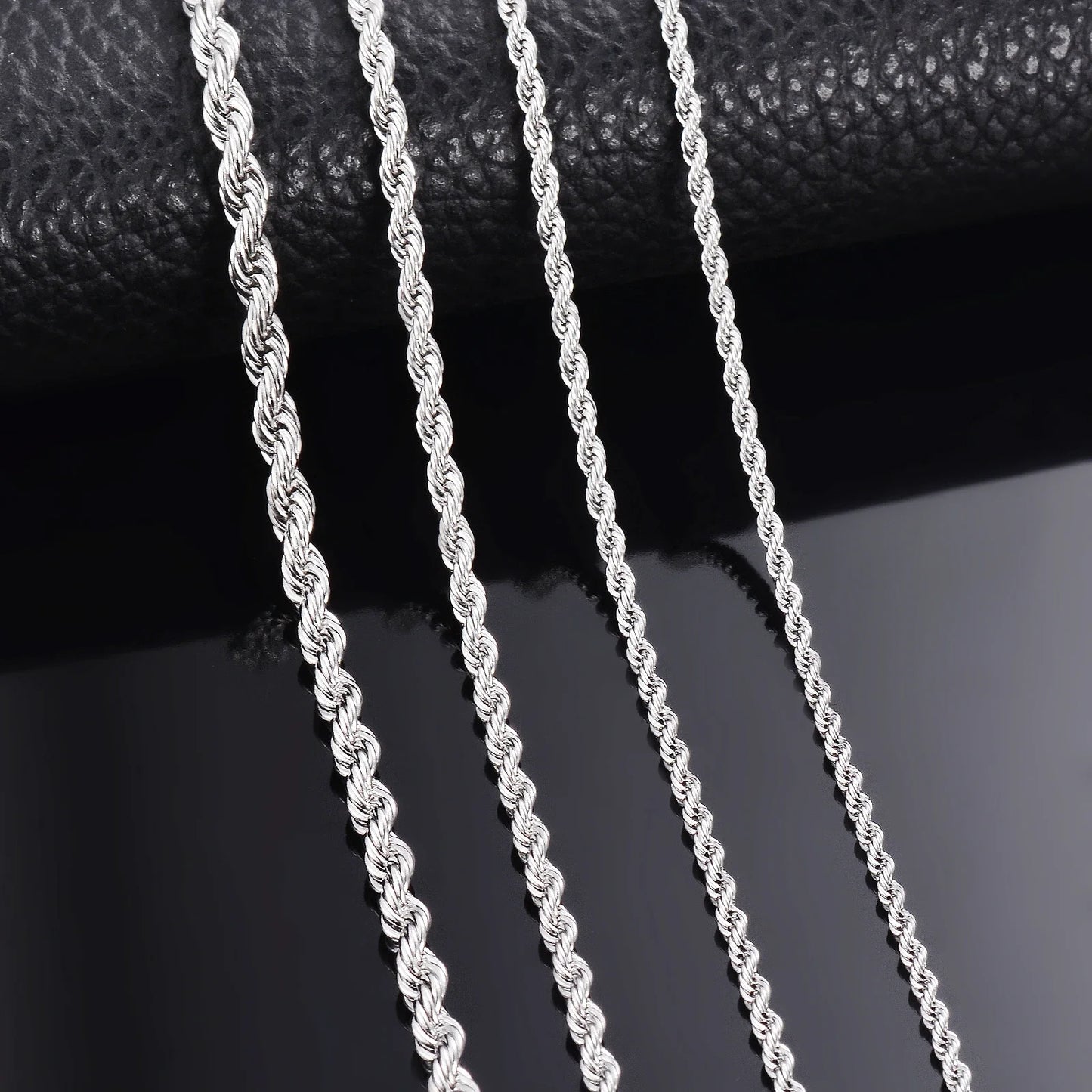 925 Sterling Silver Rope Chain Necklace