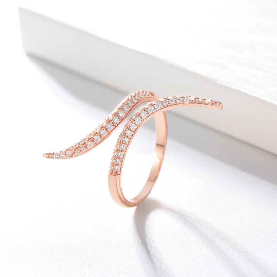 Einfarbige Sterlingsilber-Ringe mit Zirkonia-Inlay