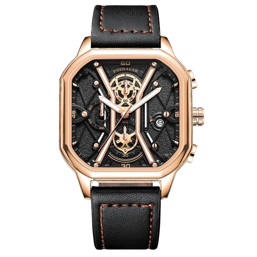 Montre-bracelet à quartz pour homme avec boucle carrée de sport