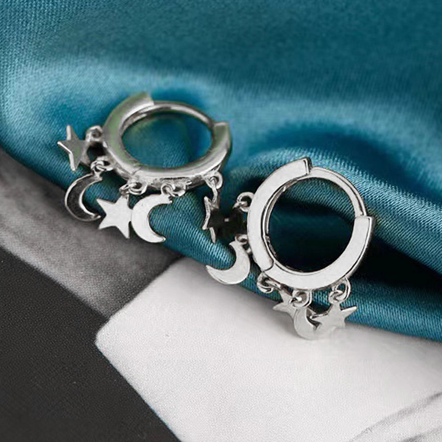 Boucles d'oreilles en argent sterling plaqué or blanc 925 plaqué or Boucles d'oreilles en argent 925
