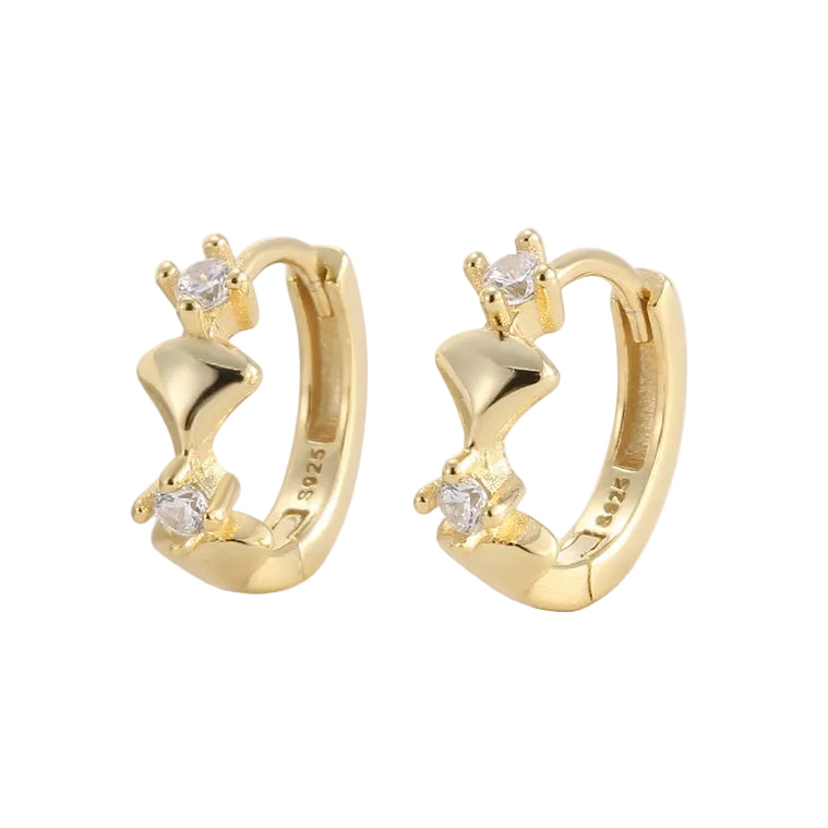 Classic Style Solid Color Inlay Sterling Silver Rhinestones Earrings