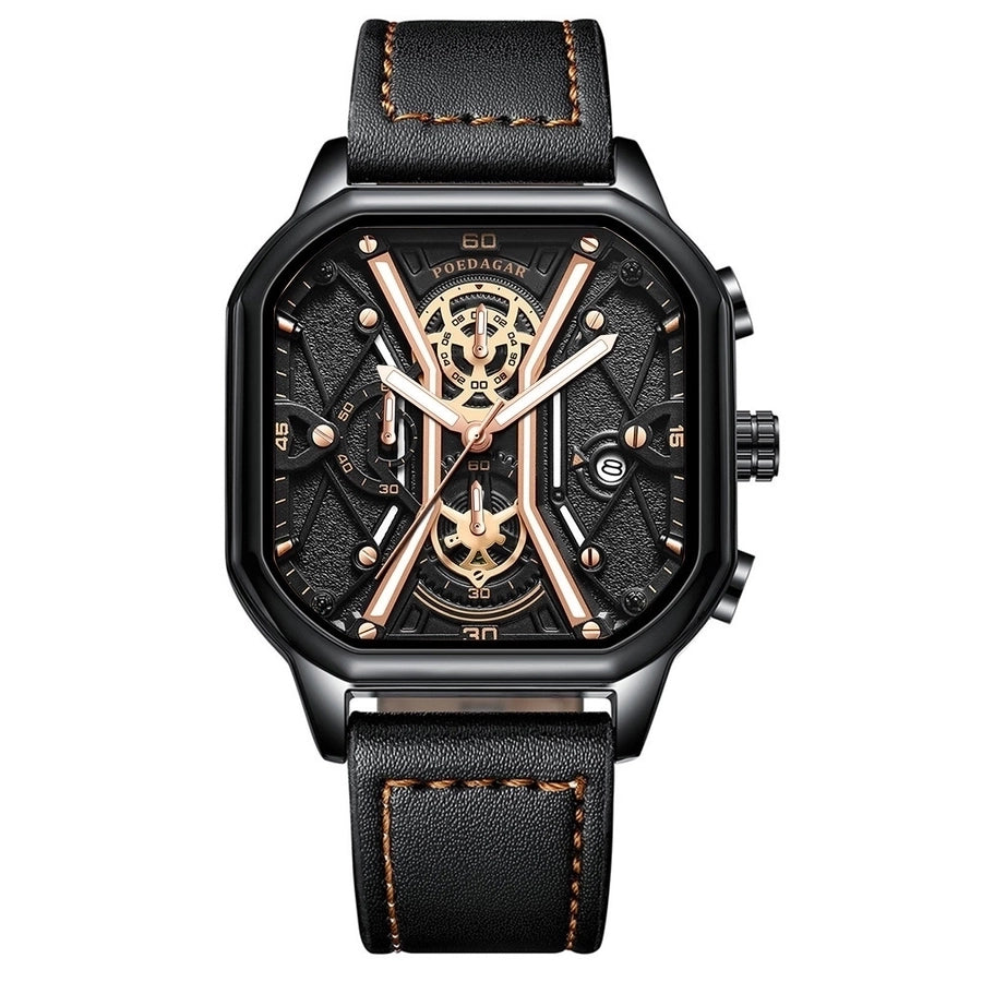 Montre-bracelet à quartz pour homme avec boucle carrée de sport