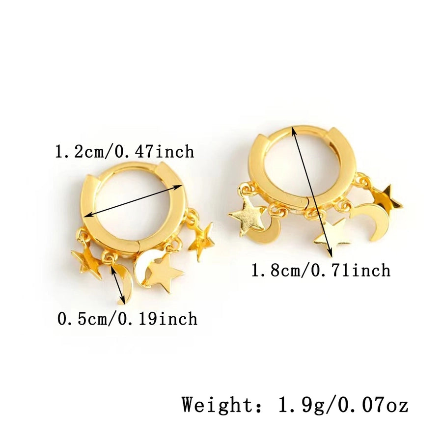 Boucles d'oreilles en argent sterling plaqué or blanc 925 plaqué or Boucles d'oreilles en argent 925