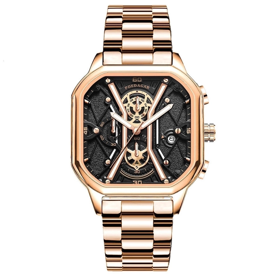 Montre-bracelet à quartz pour homme avec boucle carrée de sport