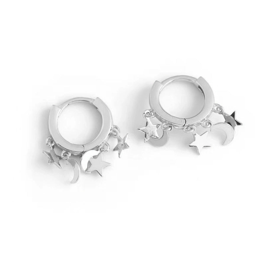 Boucles d'oreilles en argent sterling plaqué or blanc 925 plaqué or Boucles d'oreilles en argent 925
