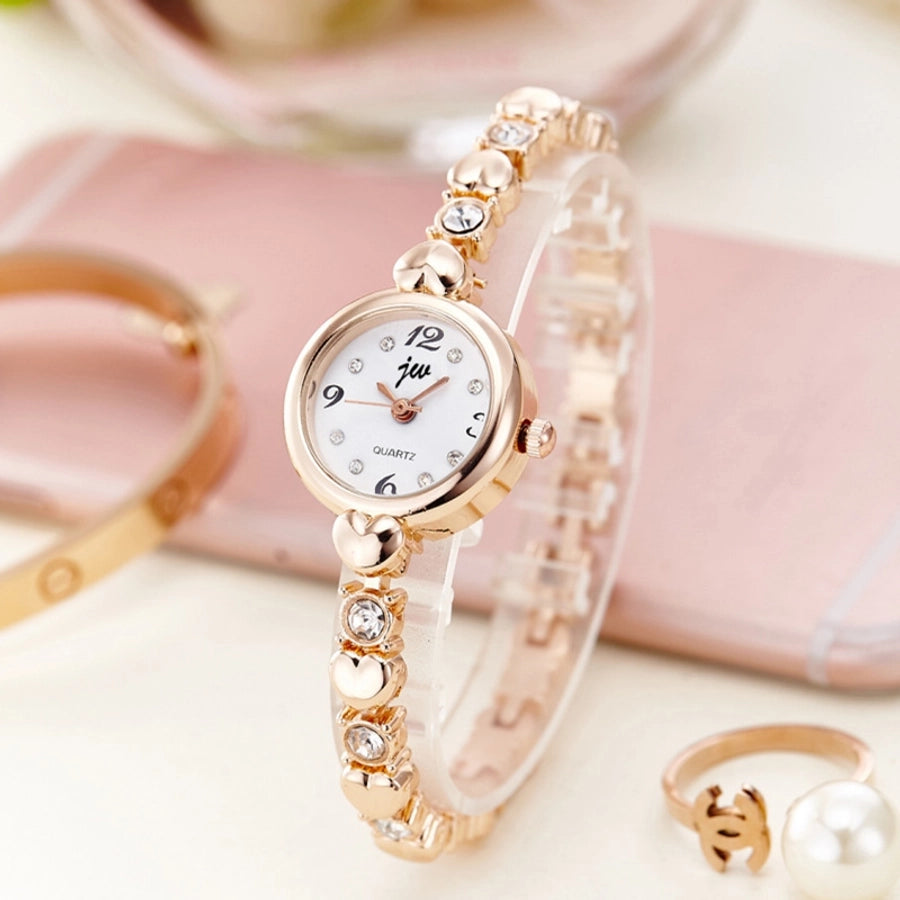 Herzförmige Schnalle Quarz Damen Armbanduhr