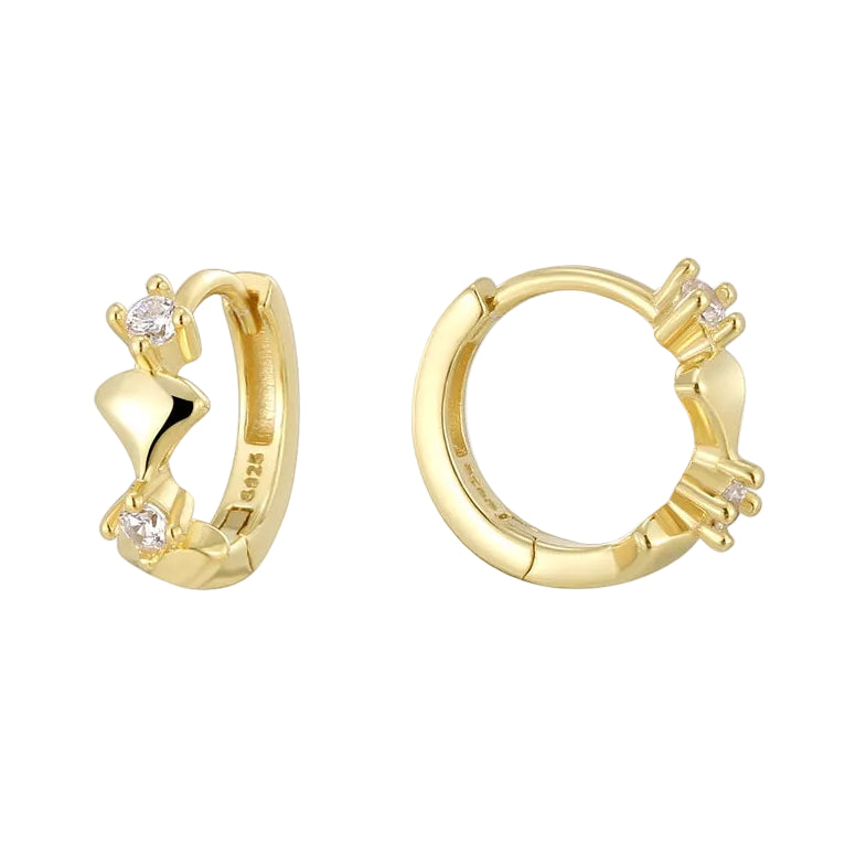 Classic Style Solid Color Inlay Sterling Silver Rhinestones Earrings