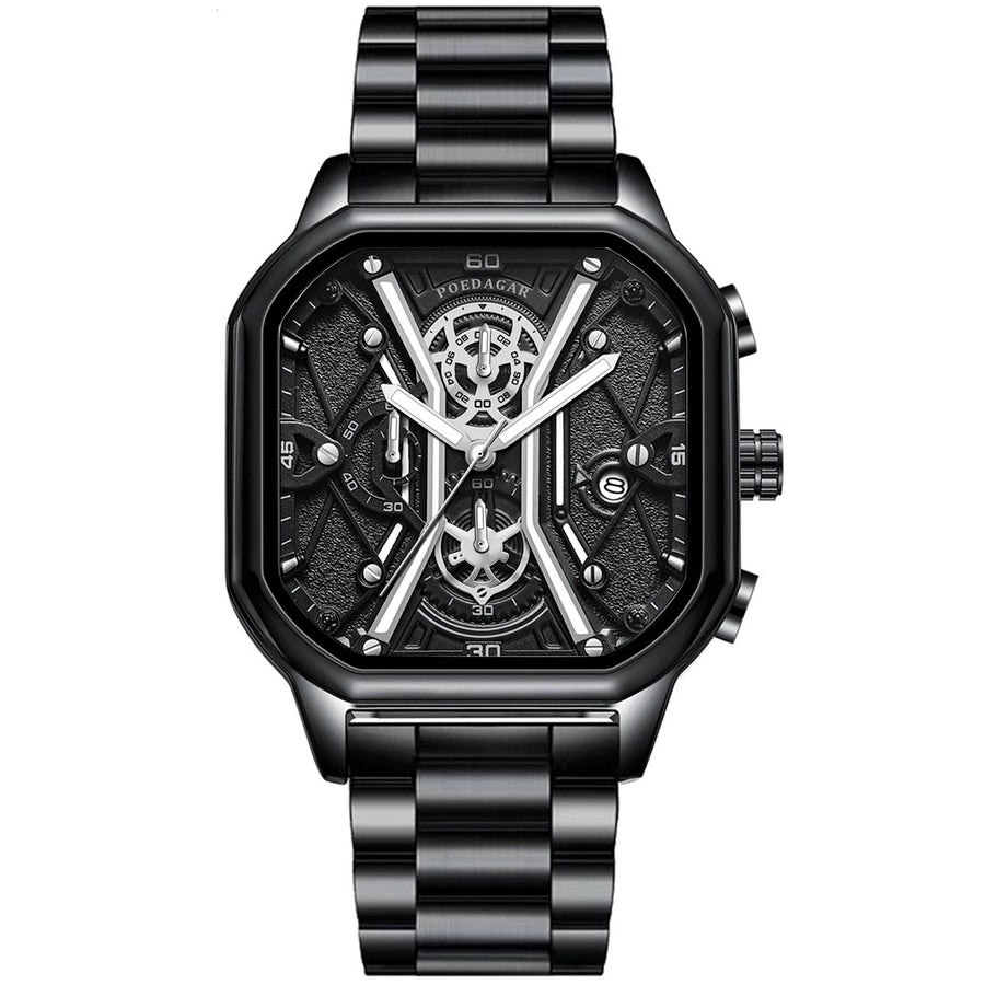 Montre-bracelet à quartz pour homme avec boucle carrée de sport