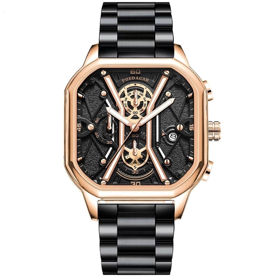 Montre-bracelet à quartz pour homme avec boucle carrée de sport