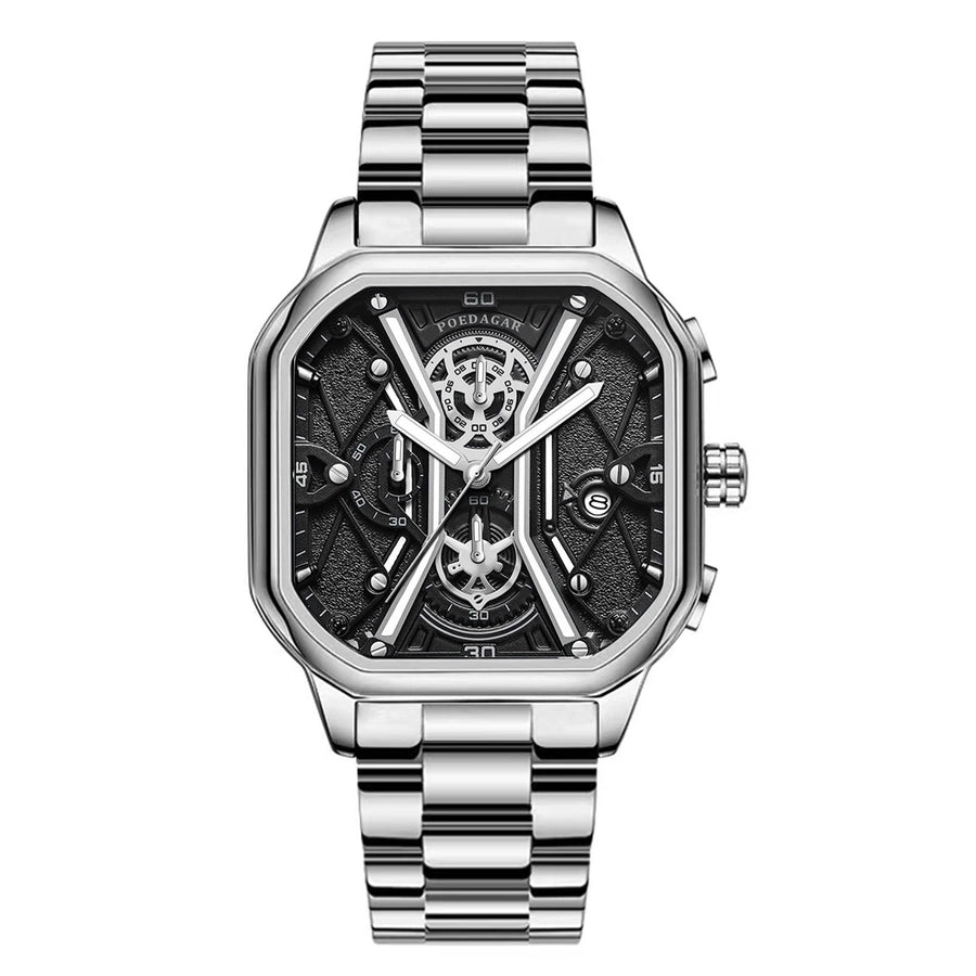 Montre-bracelet à quartz pour homme avec boucle carrée de sport