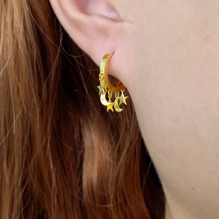 Boucles d'oreilles en argent sterling plaqué or blanc 925 plaqué or Boucles d'oreilles en argent 925