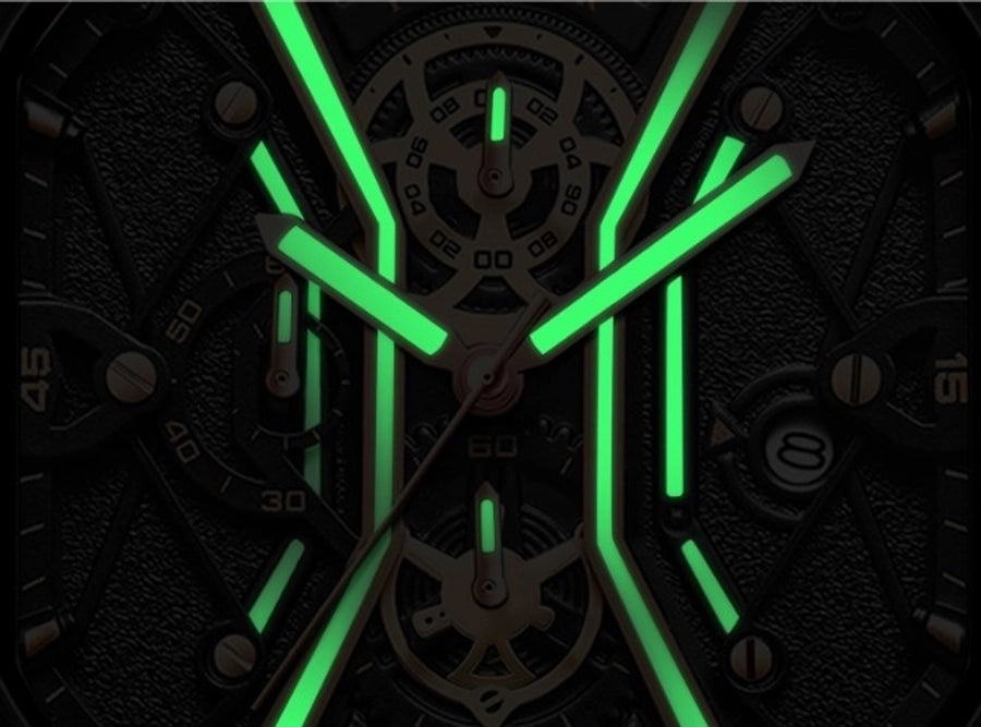 Montre-bracelet à quartz pour homme avec boucle carrée de sport