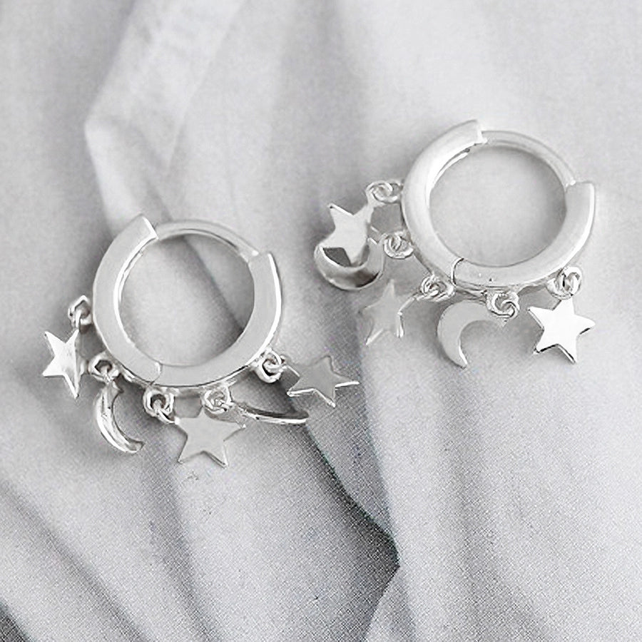 Boucles d'oreilles en argent sterling plaqué or blanc 925 plaqué or Boucles d'oreilles en argent 925