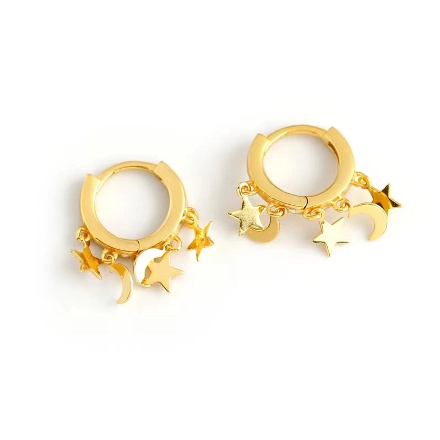 Boucles d'oreilles en argent sterling plaqué or blanc 925 plaqué or Boucles d'oreilles en argent 925