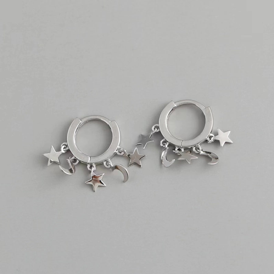 Boucles d'oreilles en argent sterling plaqué or blanc 925 plaqué or Boucles d'oreilles en argent 925