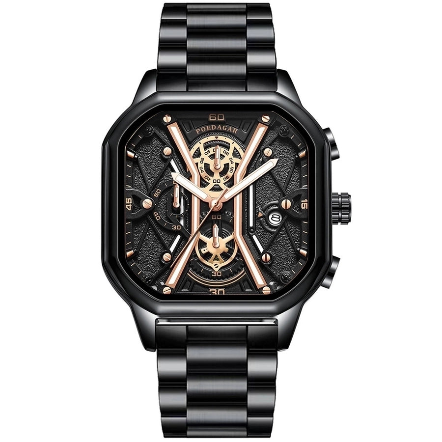 Montre-bracelet à quartz pour homme avec boucle carrée de sport