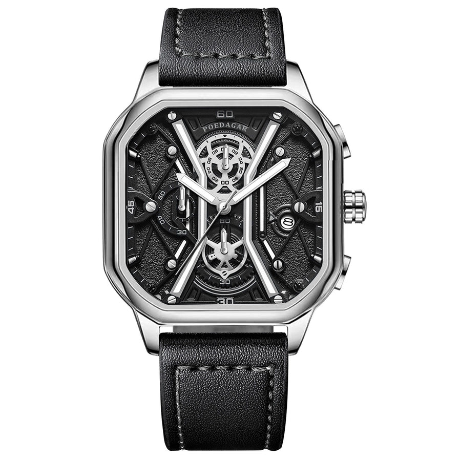 Montre-bracelet à quartz pour homme avec boucle carrée de sport
