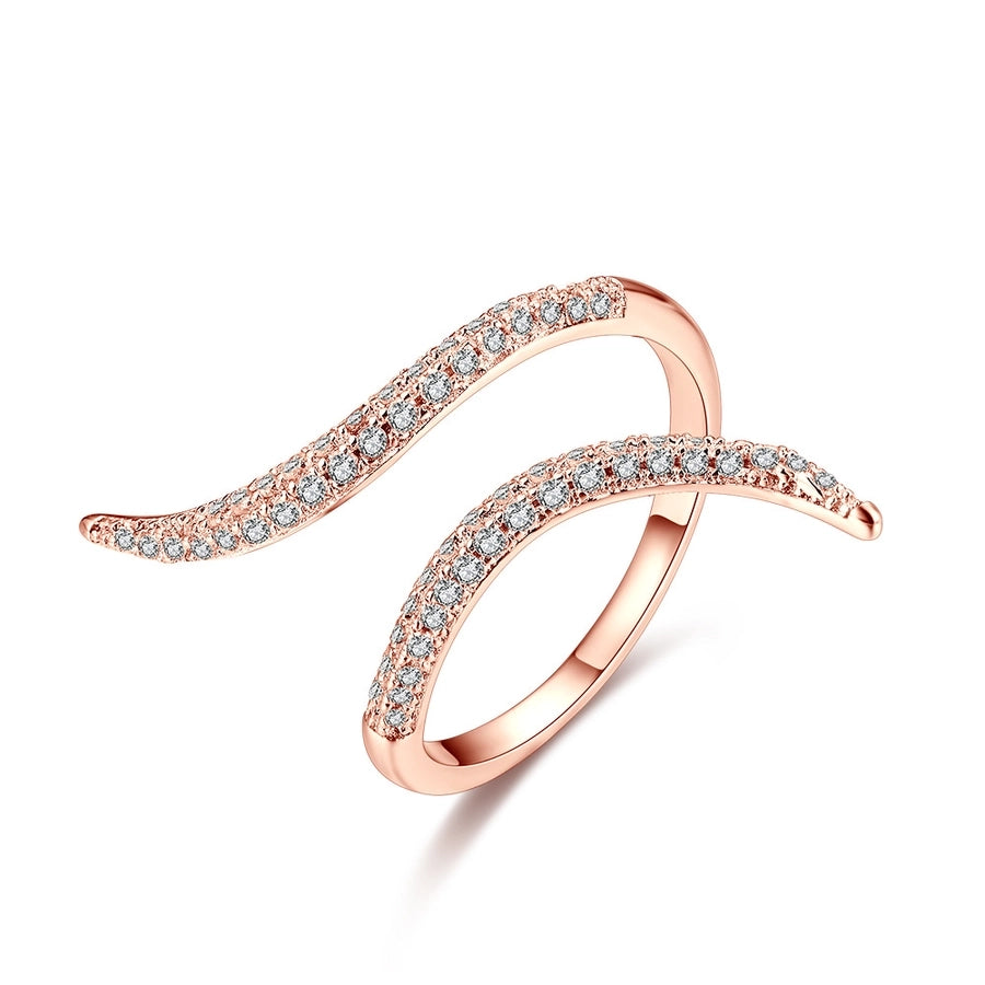 Einfarbige Sterlingsilber-Ringe mit Zirkonia-Inlay