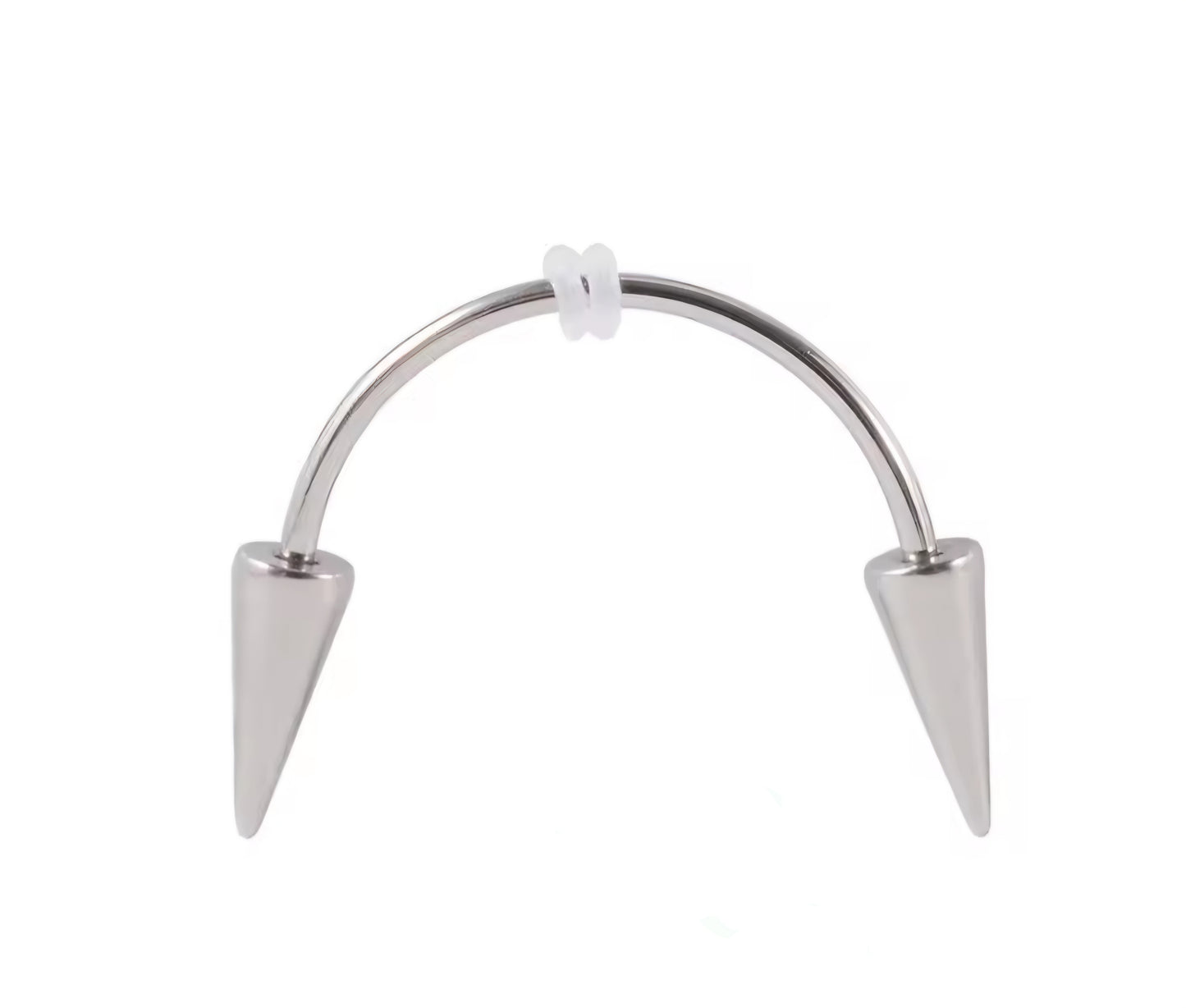 Smiley Piercing Vampire Fangs Curved Barbell 14G