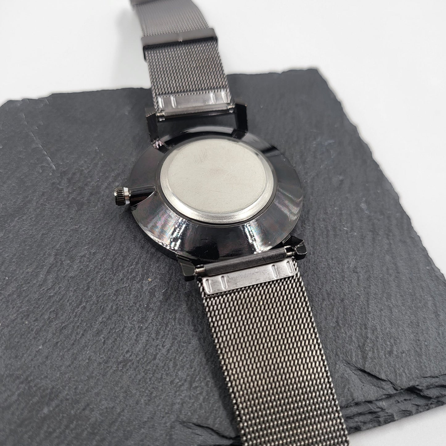Black Classic Wrist Watch With Chain Metal Band Wrist Watch - Pretty Savage Jewellery