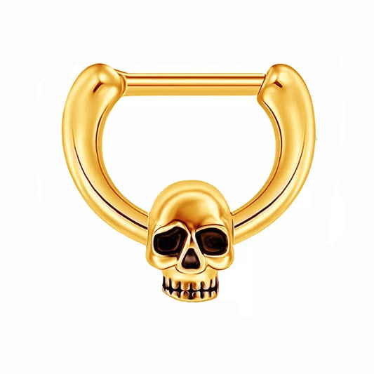 Dead Skull Hinged Septum Ring - Pretty Savage Jewellery