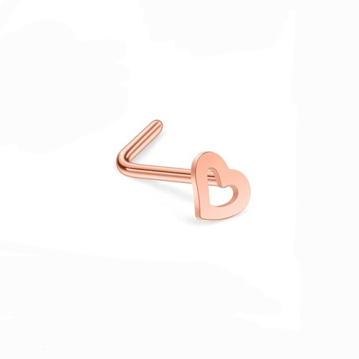Heart L Shape Bar Stainless Steel Studs - Pretty Savage Jewellery