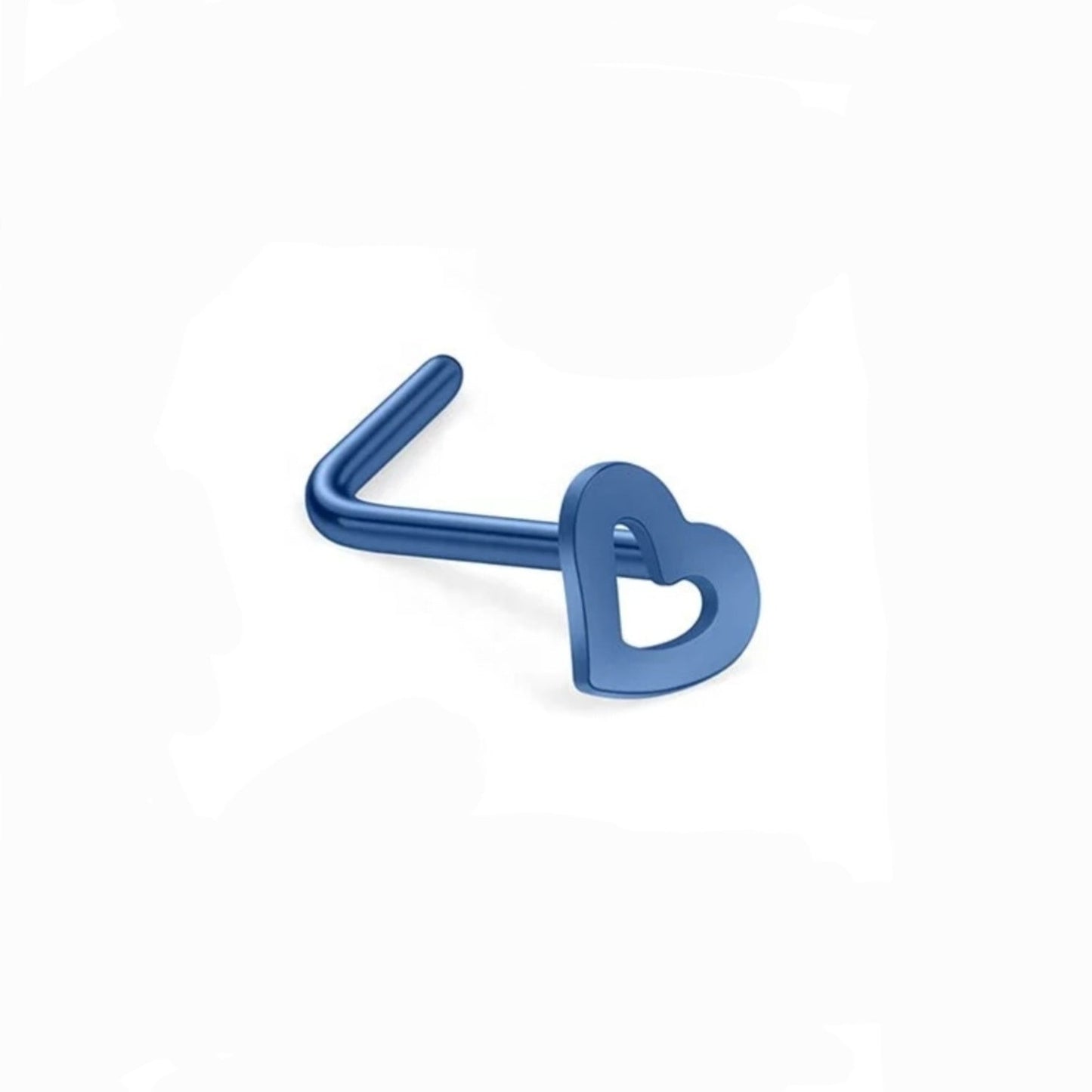 Heart L Shape Bar Stainless Steel Studs - Pretty Savage Jewellery