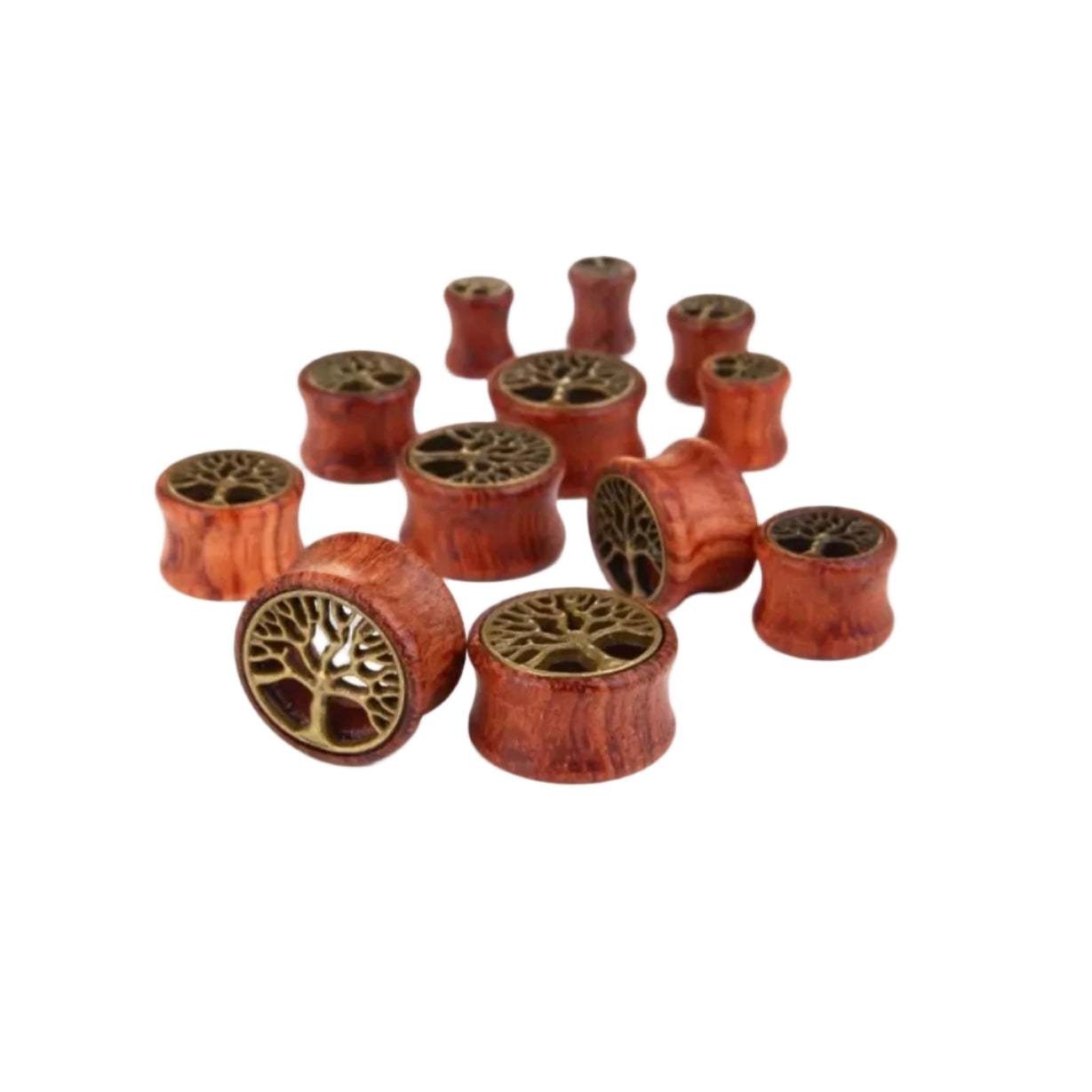 Tree Of Life Ear Tunnels Wooden Ear Stretcher Plug - Pretty Savage Jewellery