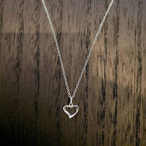 Heart Pendant Necklace 925 Sterling Silver - Pretty Savage Jewellery
