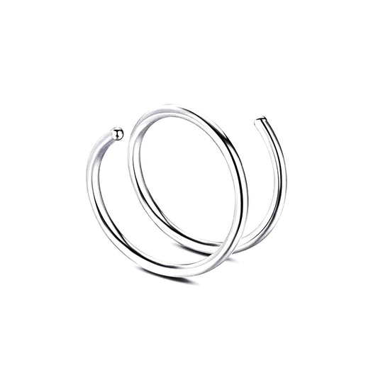 Anneau de nez torsadé à double spirale en acier inoxydable