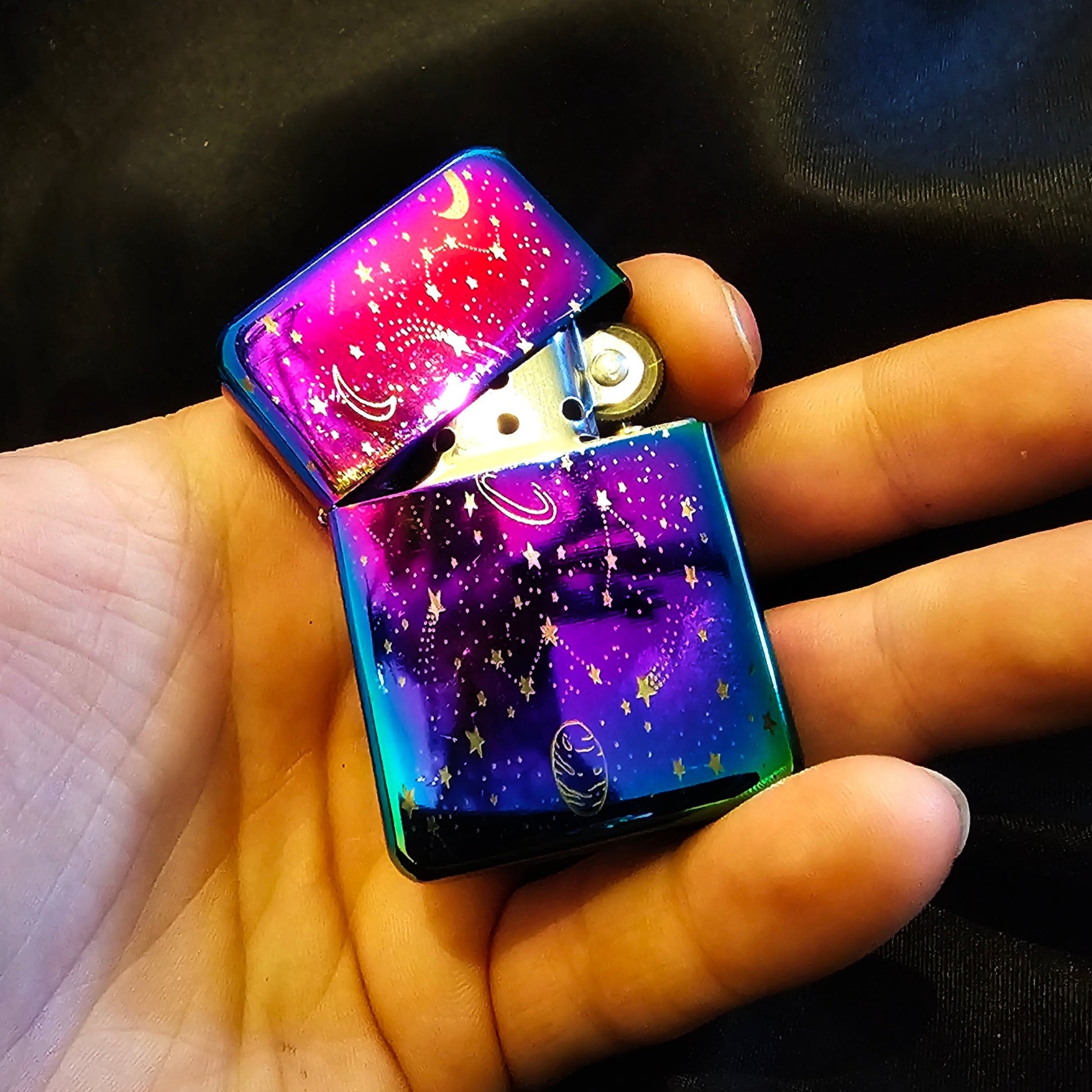 Galaxy Space Theme Flip Petrol Lighter - Pretty Savage Jewellery