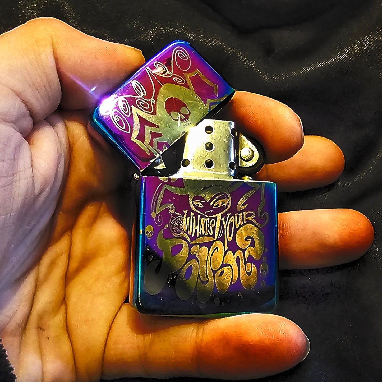 What's Your Poison Flip Spider Petrol Lighter - Pretty Savage Jewellery