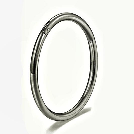 Black Stainless Steel Clicker Segment Ring - Pretty Savage Jewellery