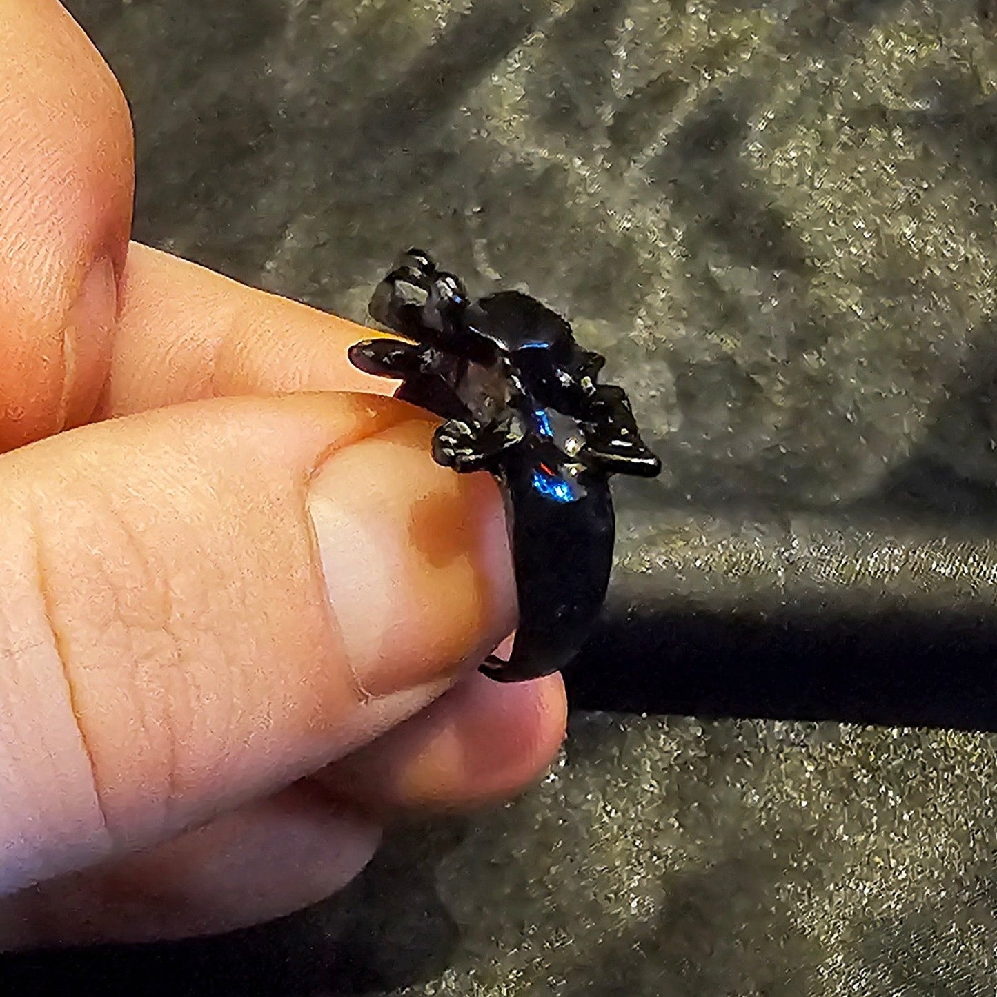 The Black Frog Adjustable Ring - Pretty Savage Jewellery