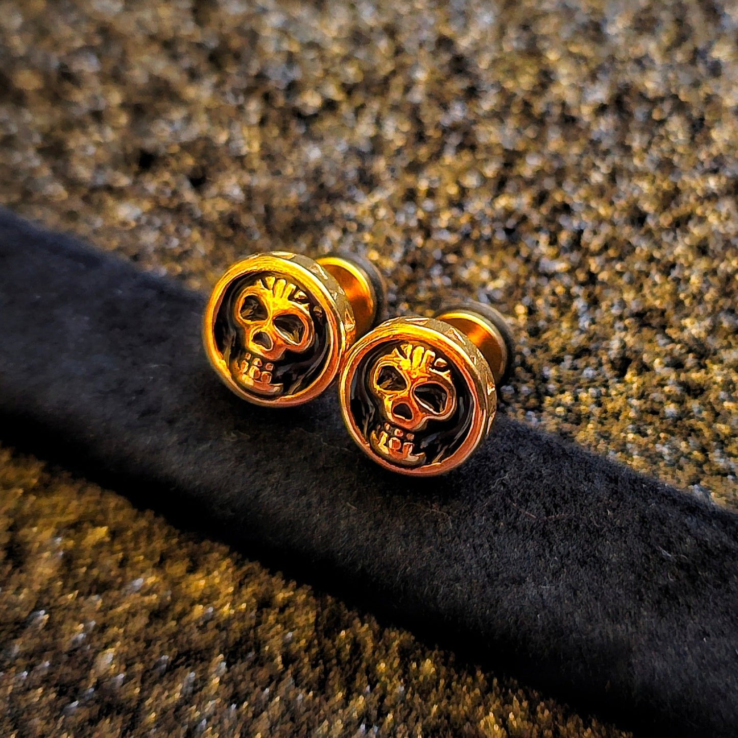 Memento Mori Skull Ear Studs - Pretty Savage Jewellery