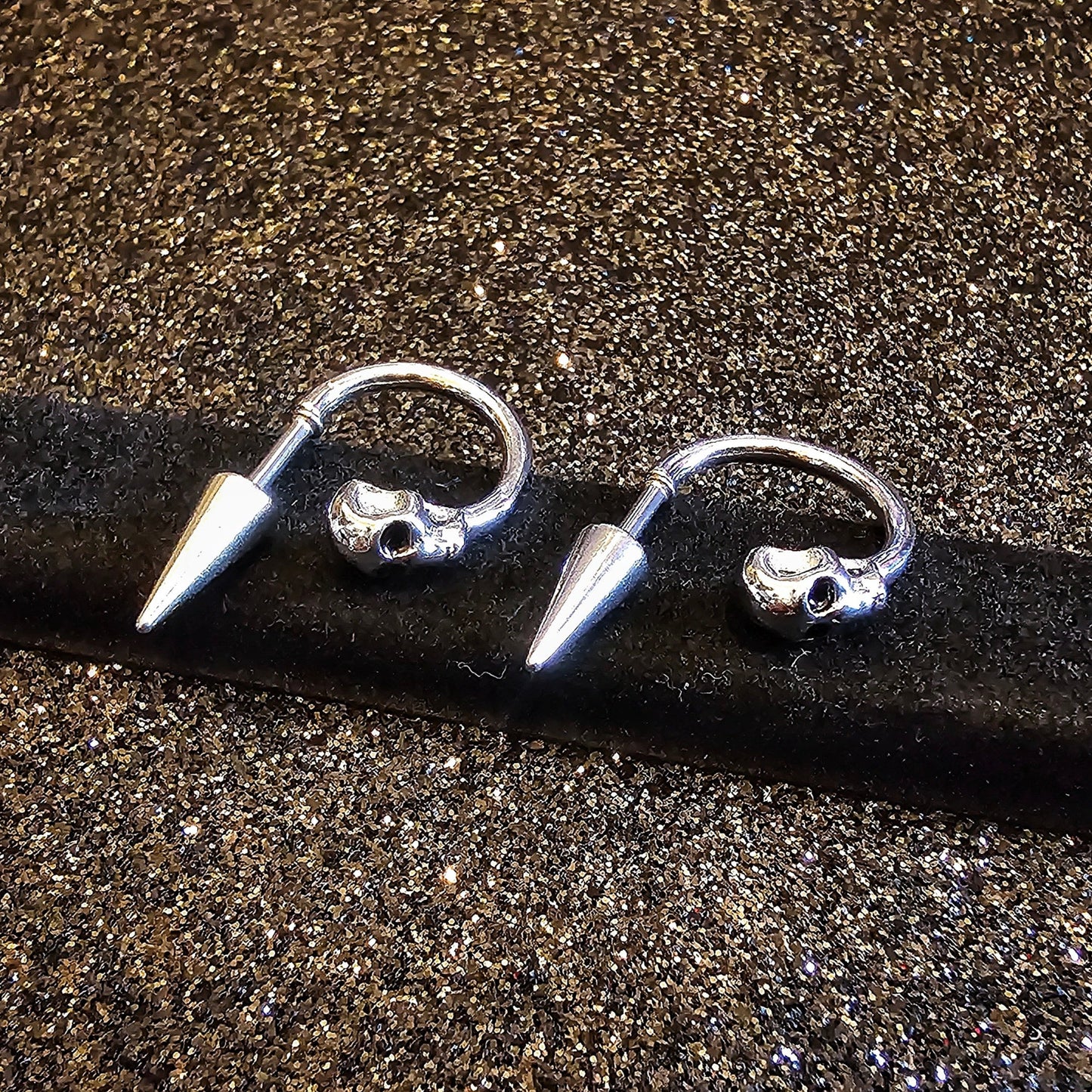 Skull Curved Lip Bar - Pretty Savage Jewellery