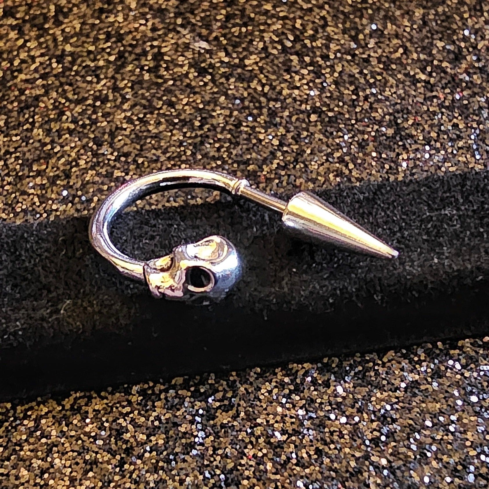 Skull Curved Lip Bar - Pretty Savage Jewellery