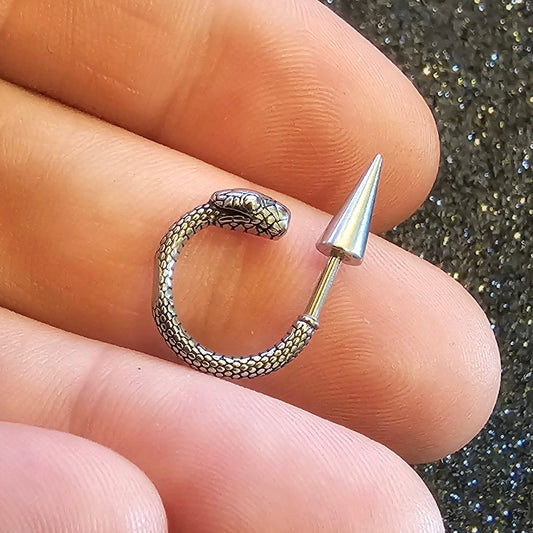 Snake Curved Lip Bar - Pretty Savage Jewellery