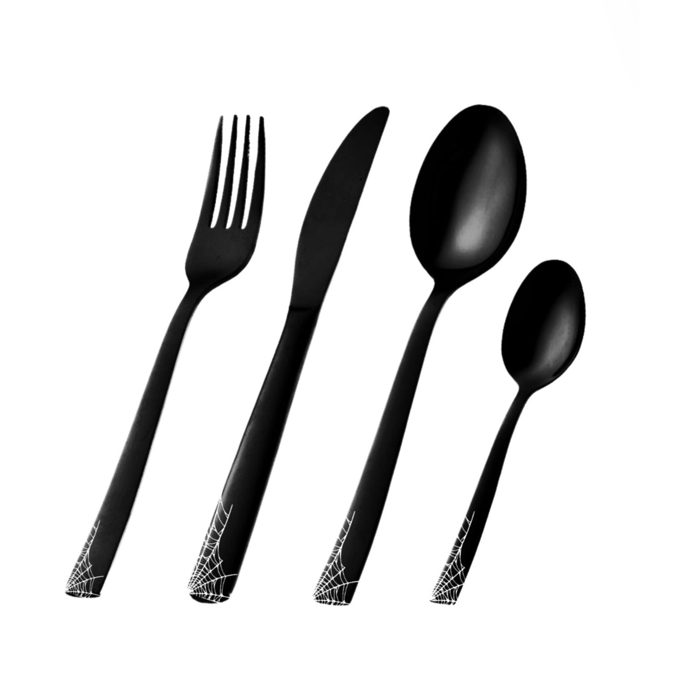 Spider Web 4pc Cutlery Set - Pretty Savage Jewellery