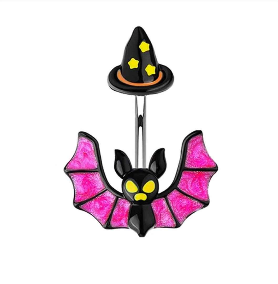 Barre de ventre Halloween chauve-souris 14G