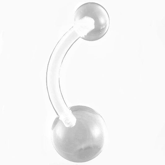 Bioflex Clear Belly Bar 14G