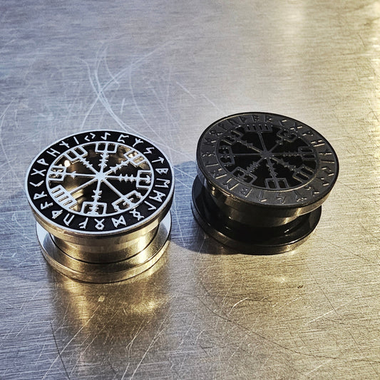 Viking Rune Stainless Steel Ear Tunnel