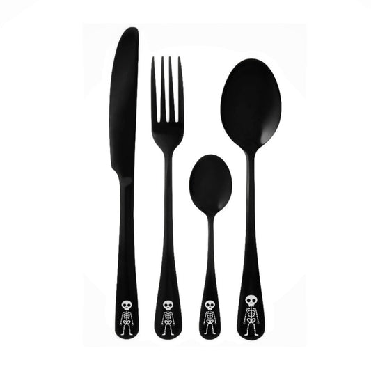 Skeleton Design Stainless Steel 4pc Cutlery Set